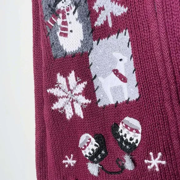 ⚡️SOLD⚡️ vintage croft & barrow embellished holiday cardigan - size large - Picture 3 of 7